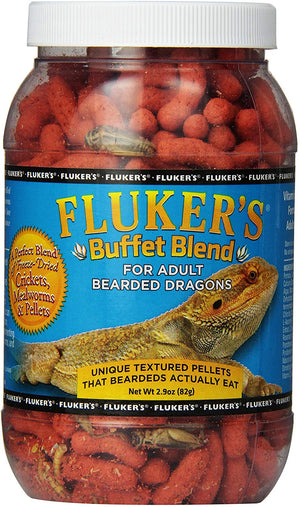 Fluker's 76041 - Mezcla de buffet para adultos, fórmula de dragón barbudo, 2.9oz - BESTMASCOTA.COM