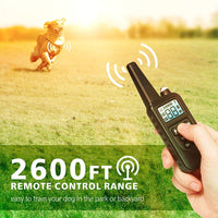 F-color collar de entrenamiento para perro, 2600FT collar de choque para perros grandes medianos y pequeños de raza, con 4 modos de luz de vibración de pitido, collar de choque impermeable y recargable para 3 perros - BESTMASCOTA.COM