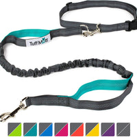 Tuff Mutt, Correa para perros, manos libres, para correr, caminar, senderismo, correa con mango doble durable, costura reflectante, 4 pies de largo, cinto ajustable en la cintura (hasta 42 pulgadas de cintura) - BESTMASCOTA.COM