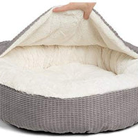 Cama acogedora Best Friends by Sheri, cama de lujo para perros y gatos con cobija, cálida y segura. Brinda apoyo para la cabeza, el cuello y las articulaciones, lavable a máquina, parte inferior resistente al agua - BESTMASCOTA.COM