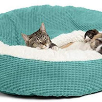 Cama acogedora Best Friends by Sheri, cama de lujo para perros y gatos con cobija, cálida y segura. Brinda apoyo para la cabeza, el cuello y las articulaciones, lavable a máquina, parte inferior resistente al agua - BESTMASCOTA.COM