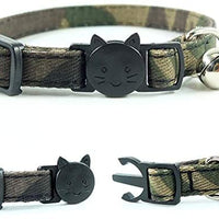 Collar de gato con capucha y pajarita, diseño a cuadros ajustable de seguridad Kitty Kitten Collares (6.8-10.8in) - BESTMASCOTA.COM