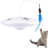 Pawaboo Juguete de plumas para gato, varita interactiva para gato, juguete de pluma voladora con varita extra larga y campana pequeña, juguete divertido para jugar para gatitos o gatos. - BESTMASCOTA.COM