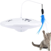 Pawaboo Juguete de plumas para gato, varita interactiva para gato, juguete de pluma voladora con varita extra larga y campana pequeña, juguete divertido para jugar para gatitos o gatos. - BESTMASCOTA.COM