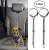 BWOGUE 2 paquetes de correas de seguridad para perros y gatos, para reposacabezas de coche, de nailon, ajustables, para perros, cinturones de seguridad, arnés - BESTMASCOTA.COM