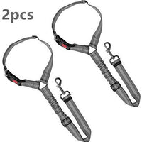 BWOGUE 2 paquetes de correas de seguridad para perros y gatos, para reposacabezas de coche, de nailon, ajustables, para perros, cinturones de seguridad, arnés - BESTMASCOTA.COM