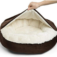 Cama acogedora Best Friends by Sheri, cama de lujo para perros y gatos con cobija, cálida y segura. Brinda apoyo para la cabeza, el cuello y las articulaciones, lavable a máquina, parte inferior resistente al agua - BESTMASCOTA.COM