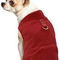 Forro polar con bolsillo para perros pequeños, para uso en otoño e invierno, de EXPAWLORER - BESTMASCOTA.COM