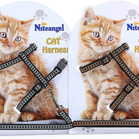 Niteangel - Juego de arnés y correa ajustables para gato (2 unidades) - BESTMASCOTA.COM