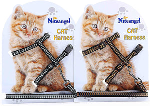 Niteangel - Juego de arnés y correa ajustables para gato (2 unidades) - BESTMASCOTA.COM