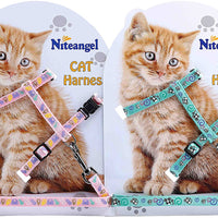 Niteangel - Juego de arnés y correa ajustables para gato (2 unidades) - BESTMASCOTA.COM