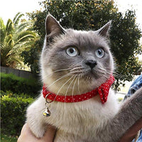 Collar de gato con capucha y pajarita, diseño a cuadros ajustable de seguridad Kitty Kitten Collares (6.8-10.8in) - BESTMASCOTA.COM