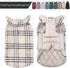 MIGOHI Dog Jackets for Winter Windproof Waterproof Reversible Dog Coat for Cold Weather British Style Plaid Warm Dog Vest for Small Medium Large Dogs - BESTMASCOTA.COM