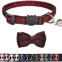 M-YOUNG Collar para gato con campana y pajarita, collares de seguridad ajustables para cachorro de gatito (6.7 in a 10,8 pulgadas) - BESTMASCOTA.COM