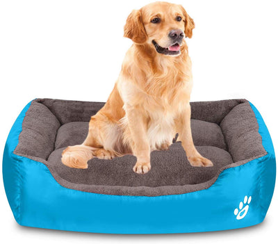 Utotol cama para perro, rectángulo lavable, cama para mascotas con algodón firme y transpirable para gatos, camas ortopédicas para dormir - BESTMASCOTA.COM