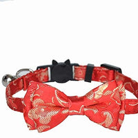 M-YOUNG Collar para gato con campana y pajarita, collares de seguridad ajustables para cachorro de gatito (6.7 in a 10,8 pulgadas) - BESTMASCOTA.COM