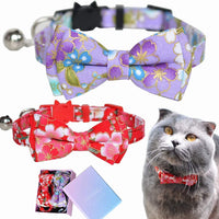 M-YOUNG Collar para gato con campana y pajarita, collares de seguridad ajustables para cachorro de gatito (6.7 in a 10,8 pulgadas) - BESTMASCOTA.COM