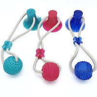 Abbyhouse Juguete para masticar pelotas de perro, cuerda interactiva multifunción con ventosa, bola de limpieza de dientes - BESTMASCOTA.COM