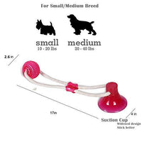 Abbyhouse Juguete para masticar pelotas de perro, cuerda interactiva multifunción con ventosa, bola de limpieza de dientes - BESTMASCOTA.COM