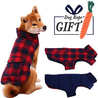 Abrigo para perro ESOEM para mascotas, abrigo, cálido, acogedor, impermeable y resistente al viento, reversible, para perros, ropa exterior con juguetes de masticar de zanahoria para perros pequeños, medianos y grandes - BESTMASCOTA.COM