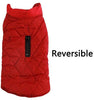 Abrigos reversibles para perros pequeños, impermeables y cálidos de algodón para cachorros para invierno frío, color rojo - BESTMASCOTA.COM
