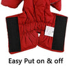 Abrigos reversibles para perros pequeños, impermeables y cálidos de algodón para cachorros para invierno frío, color rojo - BESTMASCOTA.COM