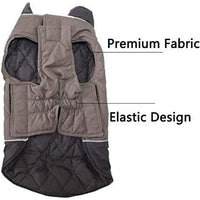 Abrigos reversibles para perros pequeños, impermeables y cálidos de algodón para cachorros para invierno frío, color rojo - BESTMASCOTA.COM