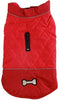 Abrigos reversibles para perros pequeños, impermeables y cálidos de algodón para cachorros para invierno frío, color rojo - BESTMASCOTA.COM