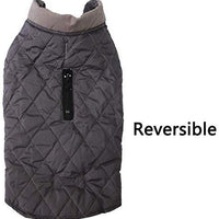 Abrigos reversibles para perros pequeños, impermeables y cálidos de algodón para cachorros para invierno frío, color rojo - BESTMASCOTA.COM