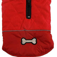Abrigos reversibles para perros pequeños, impermeables y cálidos de algodón para cachorros para invierno frío, color rojo - BESTMASCOTA.COM