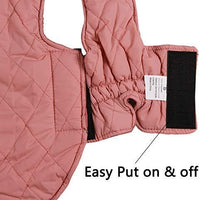 Abrigos reversibles para perros pequeños, impermeables y cálidos de algodón para cachorros para invierno frío, color rojo - BESTMASCOTA.COM
