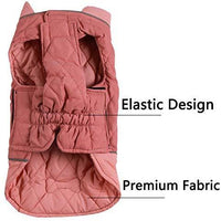 Abrigos reversibles para perros pequeños, impermeables y cálidos de algodón para cachorros para invierno frío, color rojo - BESTMASCOTA.COM