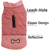 Abrigos reversibles para perros pequeños, impermeables y cálidos de algodón para cachorros para invierno frío, color rojo - BESTMASCOTA.COM