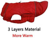 Abrigos reversibles para perros pequeños, impermeables y cálidos de algodón para cachorros para invierno frío, color rojo - BESTMASCOTA.COM