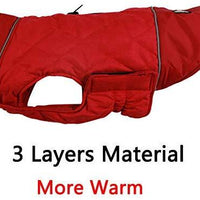 Abrigos reversibles para perros pequeños, impermeables y cálidos de algodón para cachorros para invierno frío, color rojo - BESTMASCOTA.COM