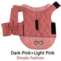 Abrigos reversibles para perros pequeños, impermeables y cálidos de algodón para cachorros para invierno frío, color rojo - BESTMASCOTA.COM