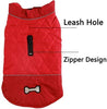Abrigos reversibles para perros pequeños, impermeables y cálidos de algodón para cachorros para invierno frío, color rojo - BESTMASCOTA.COM