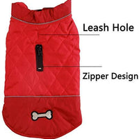 Abrigos reversibles para perros pequeños, impermeables y cálidos de algodón para cachorros para invierno frío, color rojo - BESTMASCOTA.COM