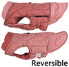 Abrigos reversibles para perros pequeños, impermeables y cálidos de algodón para cachorros para invierno frío, color rojo - BESTMASCOTA.COM