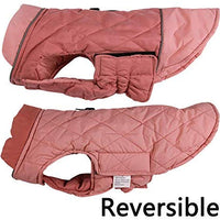 Abrigos reversibles para perros pequeños, impermeables y cálidos de algodón para cachorros para invierno frío, color rojo - BESTMASCOTA.COM