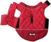 Abrigos reversibles para perros pequeños, impermeables y cálidos de algodón para cachorros para invierno frío, color rojo - BESTMASCOTA.COM