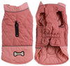 Abrigos reversibles para perros pequeños, impermeables y cálidos de algodón para cachorros para invierno frío, color rojo - BESTMASCOTA.COM