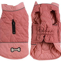 Abrigos reversibles para perros pequeños, impermeables y cálidos de algodón para cachorros para invierno frío, color rojo - BESTMASCOTA.COM