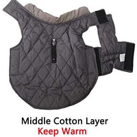Abrigos reversibles para perros pequeños, impermeables y cálidos de algodón para cachorros para invierno frío, color rojo - BESTMASCOTA.COM