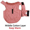 Abrigos reversibles para perros pequeños, impermeables y cálidos de algodón para cachorros para invierno frío, color rojo - BESTMASCOTA.COM
