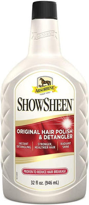 Absorbine ShowSheen - Desenredante y abrillantador para el cabello, para la melena, cola y abrigo, crecimiento saludable del cabello y brillo radiante, botella de recambio de 32 onzas - BESTMASCOTA.COM