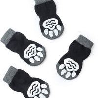 Harfkoko - Calcetines de punto antideslizante para perros y gatos con refuerzo de goma, protector de huella de perro antideslizante y protector de huella de gato para uso en interiores, apto para perros y gatos pequeños y medianos y grandes - BESTMASCOTA.COM