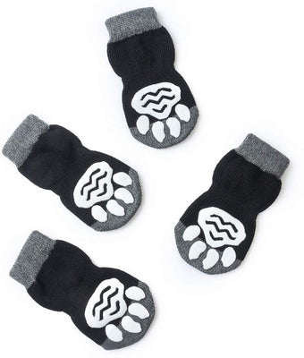 Harfkoko - Calcetines de punto antideslizante para perros y gatos con refuerzo de goma, protector de huella de perro antideslizante y protector de huella de gato para uso en interiores, apto para perros y gatos pequeños y medianos y grandes - BESTMASCOTA.COM