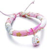 Accesyes - Collar de gato con estampado japonés Chirimen con corbata para gato, mascota, ajustable, talla única - BESTMASCOTA.COM