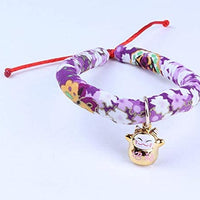 Accesyes - Collar de gato con estampado japonés Chirimen con corbata para gato, mascota, ajustable, talla única - BESTMASCOTA.COM